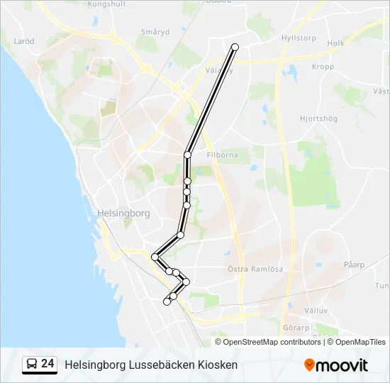 24 Bus Line Map