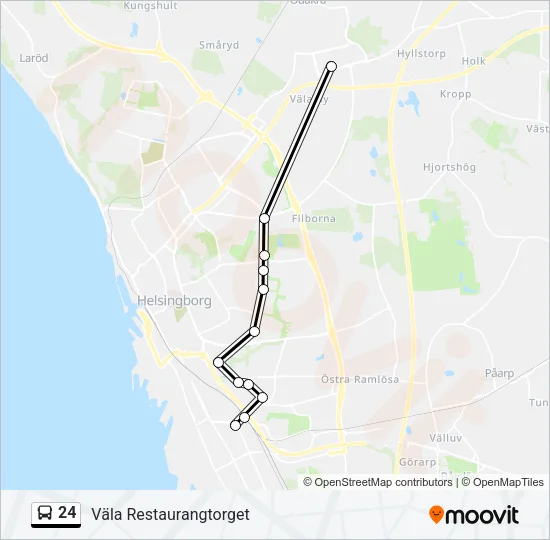 24 Bus Line Map