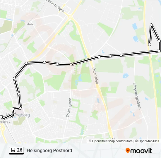 26 Bus Line Map