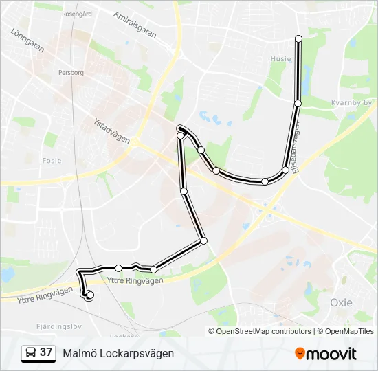 37 Bus Line Map
