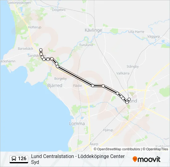 126 Bus Line Map