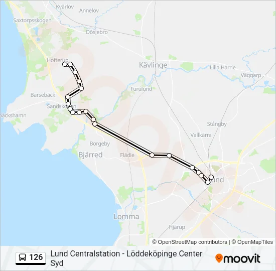 126 Bus Line Map
