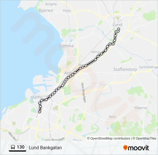 130 Bus Line Map