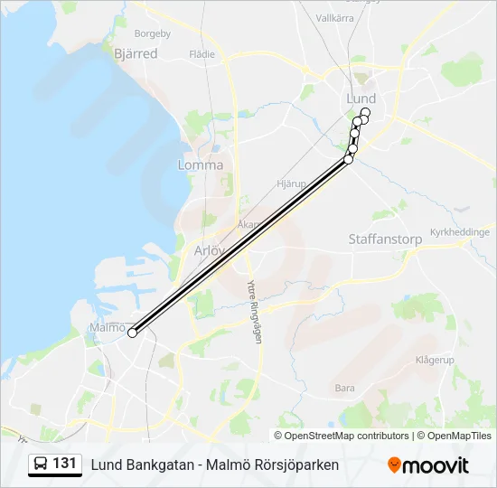131 Bus Line Map