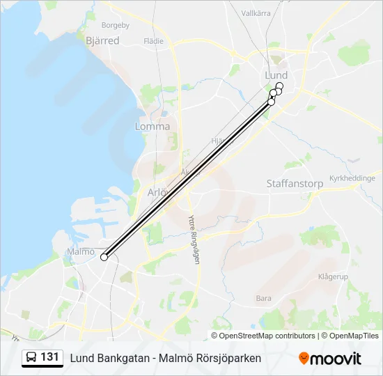131 Bus Line Map