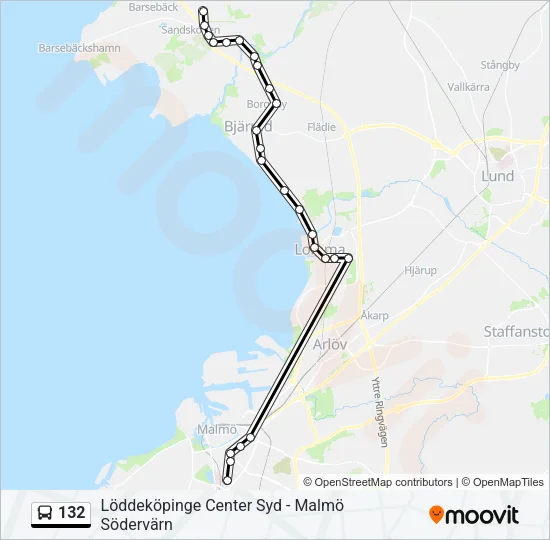 132 Bus Line Map