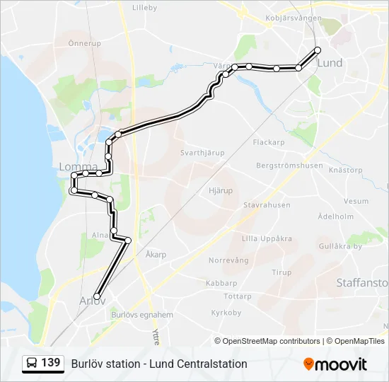 139 Bus Line Map