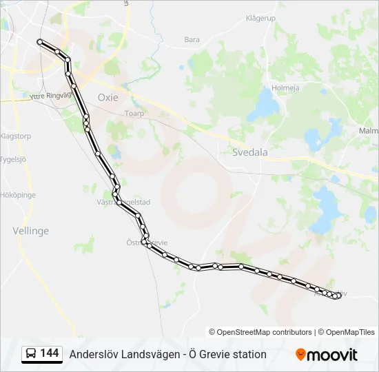 144 Bus Line Map
