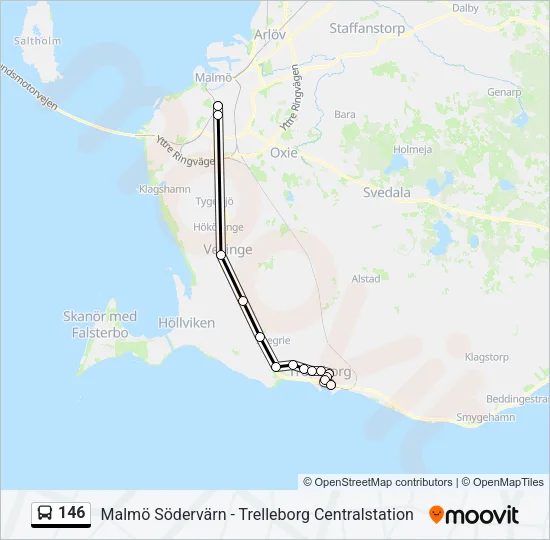 146 Bus Line Map