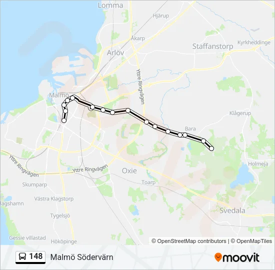 148 Bus Line Map