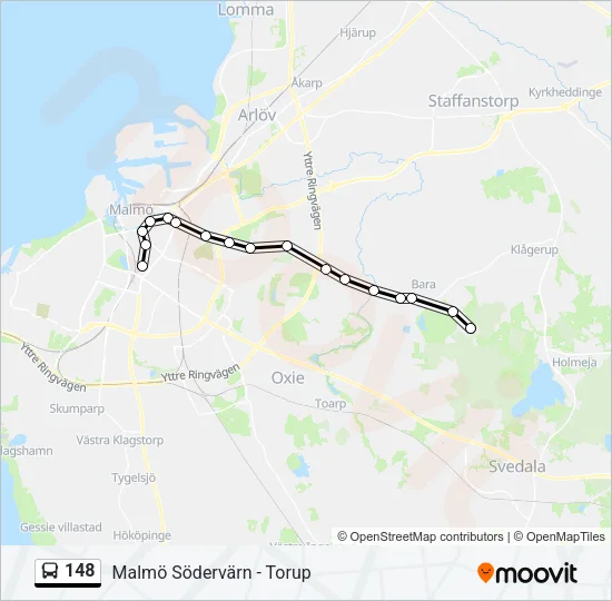 148 Bus Line Map