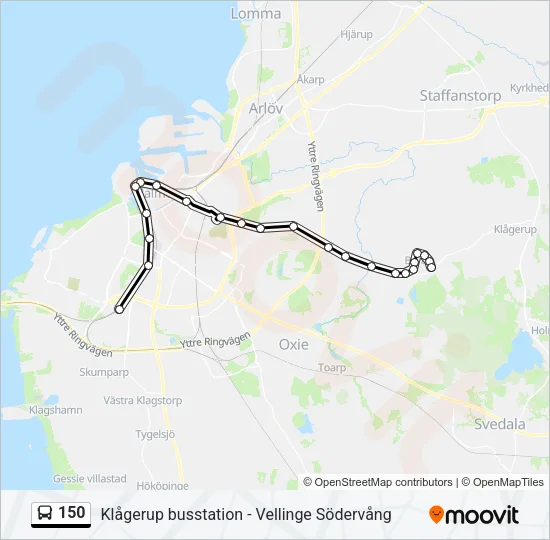 150 Bus Line Map