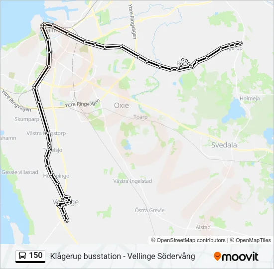 150 Bus Line Map