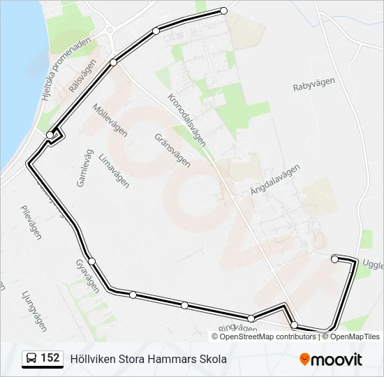 152 Bus Line Map