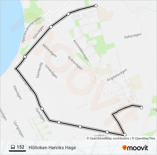 152 Bus Line Map