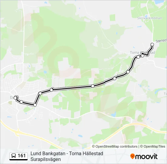 161 Bus Line Map