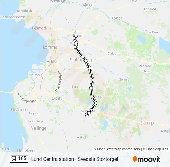 165 Bus Line Map
