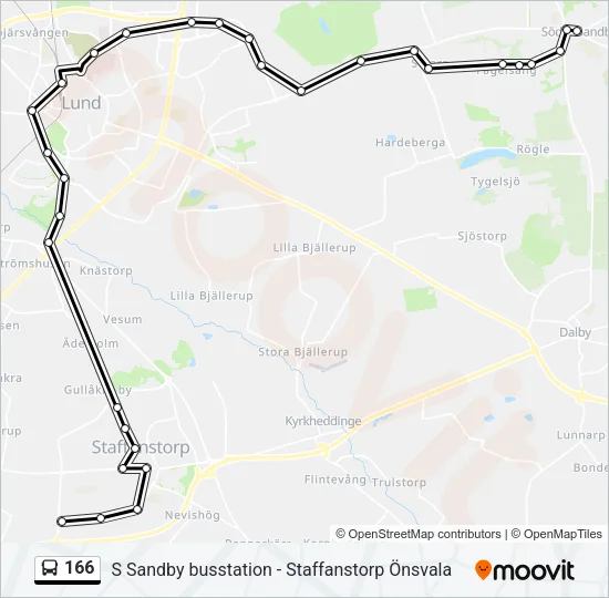 166 Bus Line Map