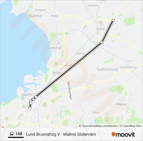 168 Bus Line Map