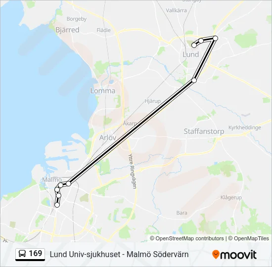 169 Bus Line Map