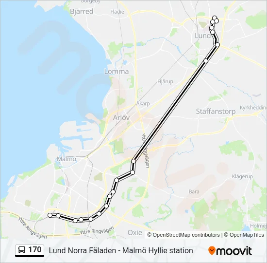 170 Bus Line Map