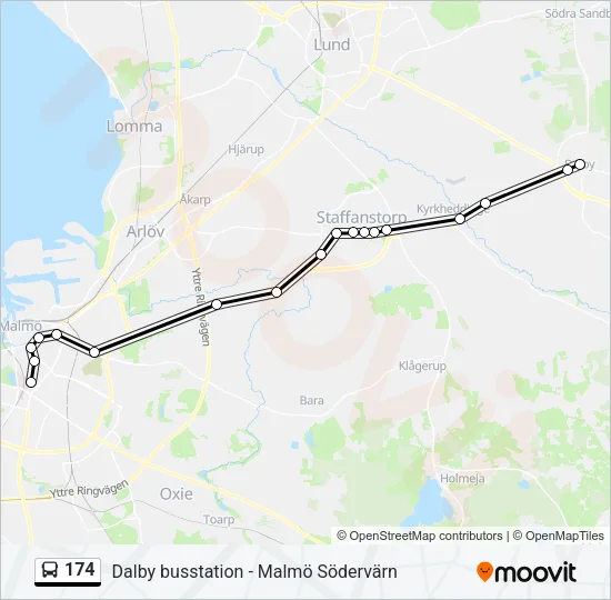 174 Bus Line Map