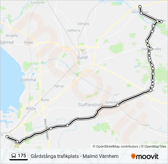 175 Bus Line Map