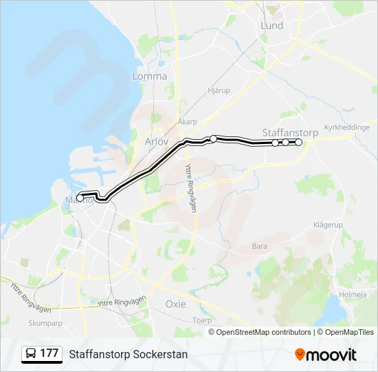 177 Bus Line Map