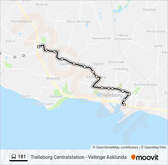 181 Bus Line Map