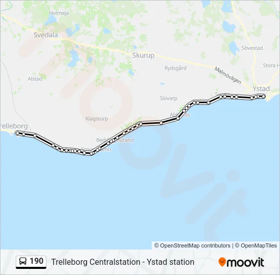 190 Bus Line Map