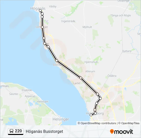 220 Bus Line Map