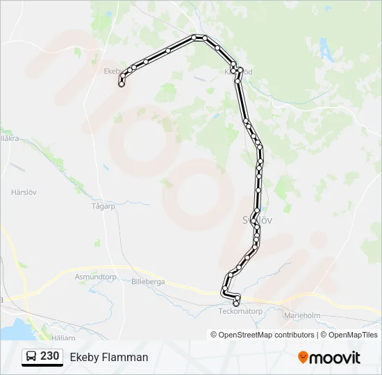 230 Bus Line Map