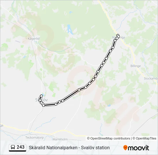243 Bus Line Map
