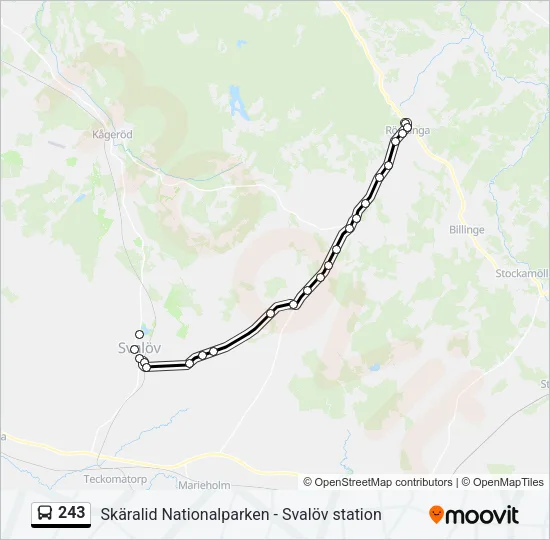 243 Bus Line Map