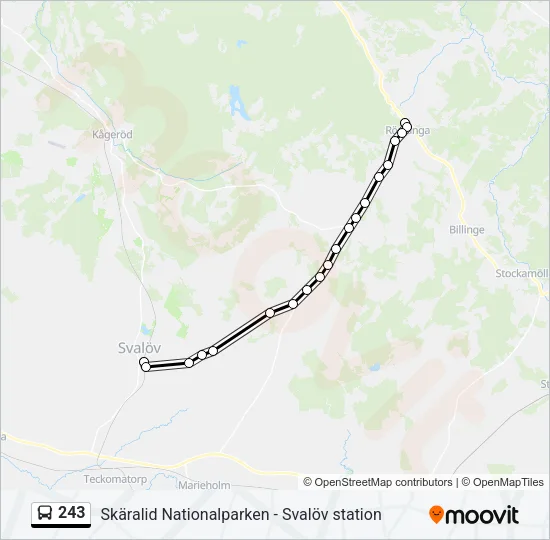 243 Bus Line Map