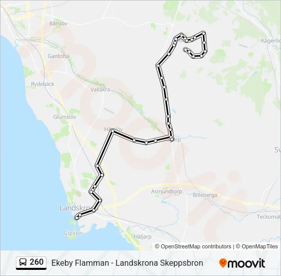 260 Bus Line Map