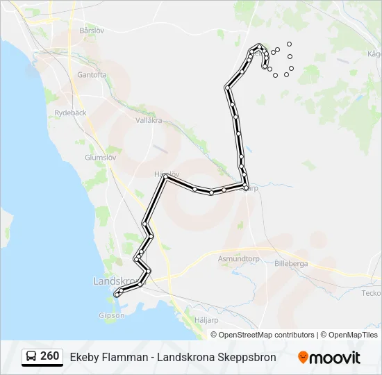260 Bus Line Map