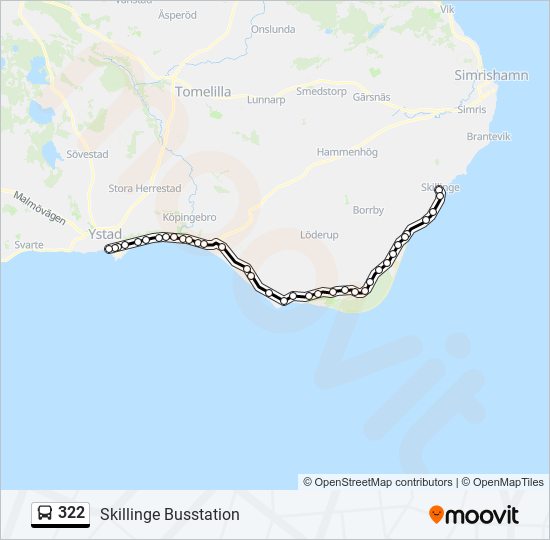 322 Route: Schedules, Stops & Maps - Skillinge Busstation (Updated)