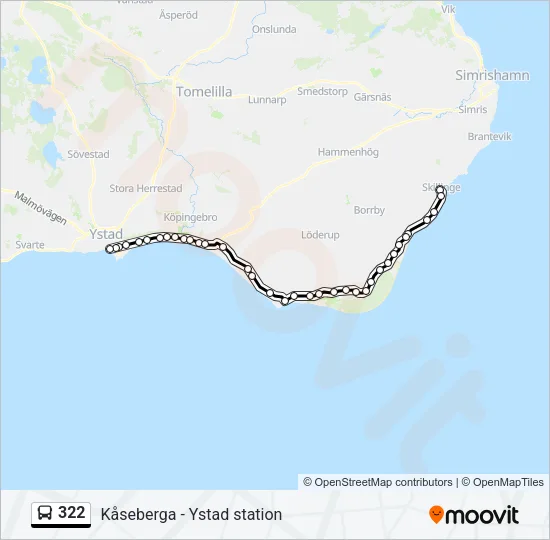 322 Bus Line Map