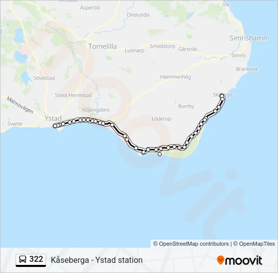322 Bus Line Map