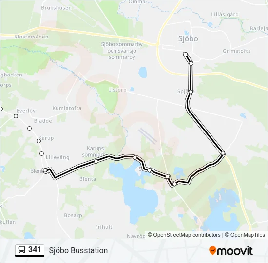 341 Bus Line Map