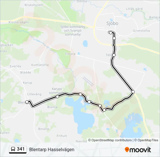 341 Bus Line Map