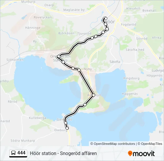 444 Bus Line Map