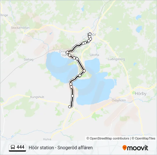 444 Bus Line Map