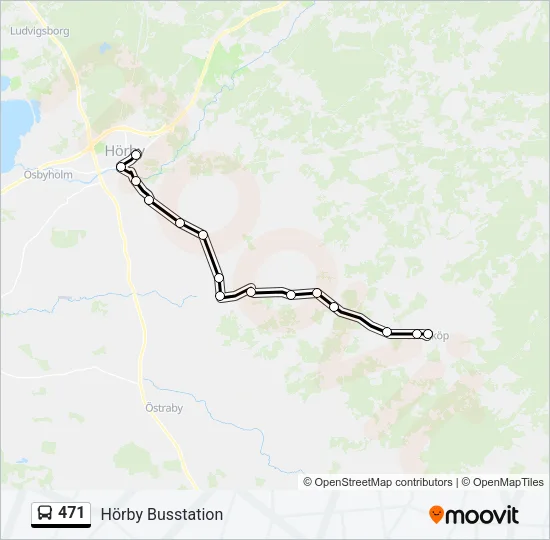 471 Bus Line Map