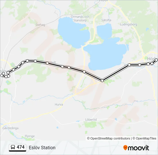 474 Bus Line Map
