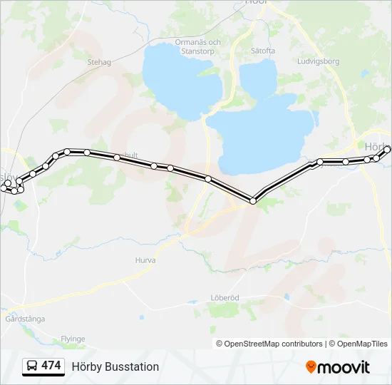 474 Bus Line Map