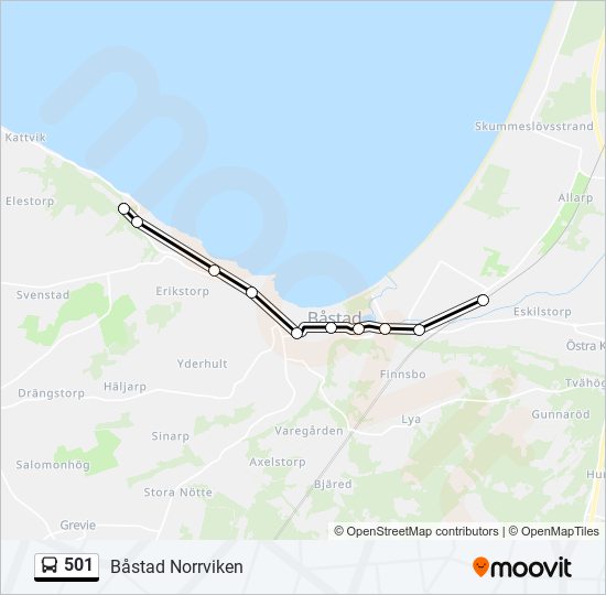 501 Route Schedules, Stops & Maps Båstad Norrviken (Updated)