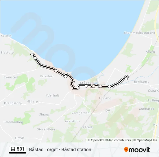 501 Bus Line Map