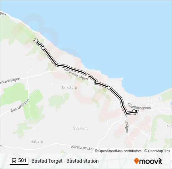 501 Bus Line Map
